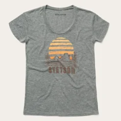 Stetson Sunset Graphic Tee Grey
