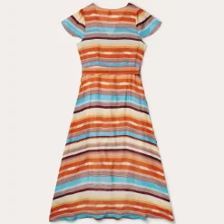 New Stetson Sunset Serape Print Rayon Herringbone Wrap Front Dress Multi