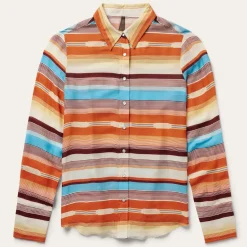 Online Stetson Sunset Serape Print Western Shirt Multi