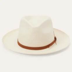 Clearance Stetson Tallahassee Shantung Straw Fedora Natural