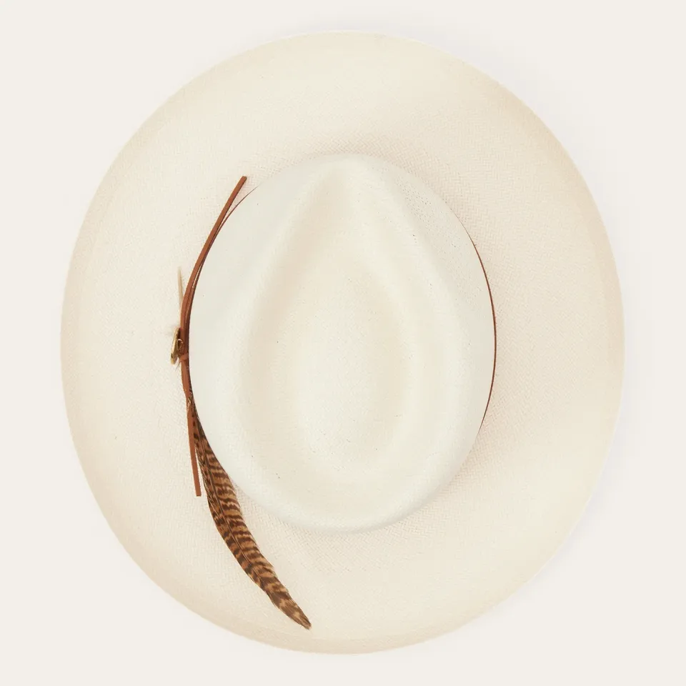 Outlet Stetson Tallahassee Shantung Straw Fedora Natural