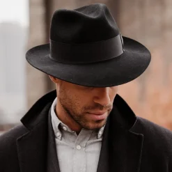 New Stetson Temple Fedora Black