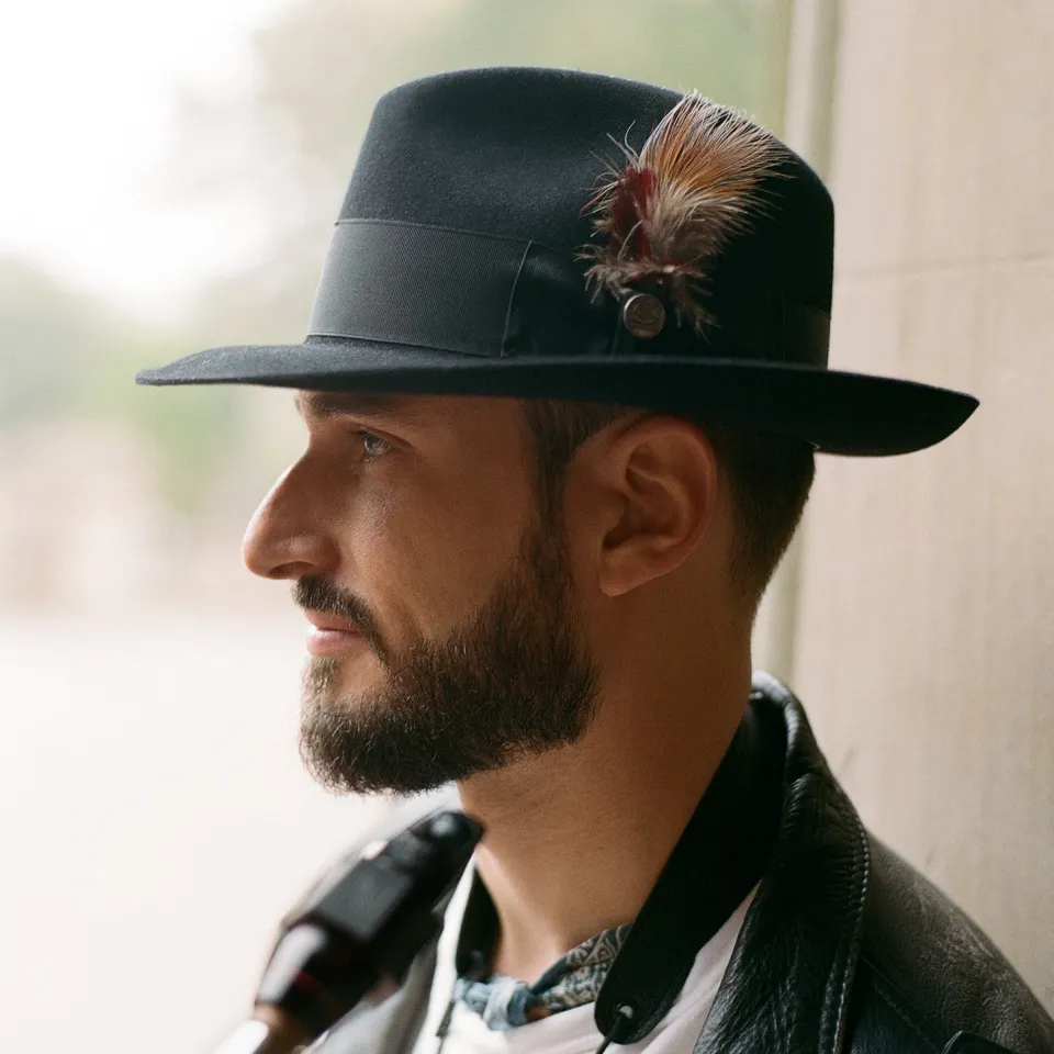 New Stetson Temple Fedora Navy