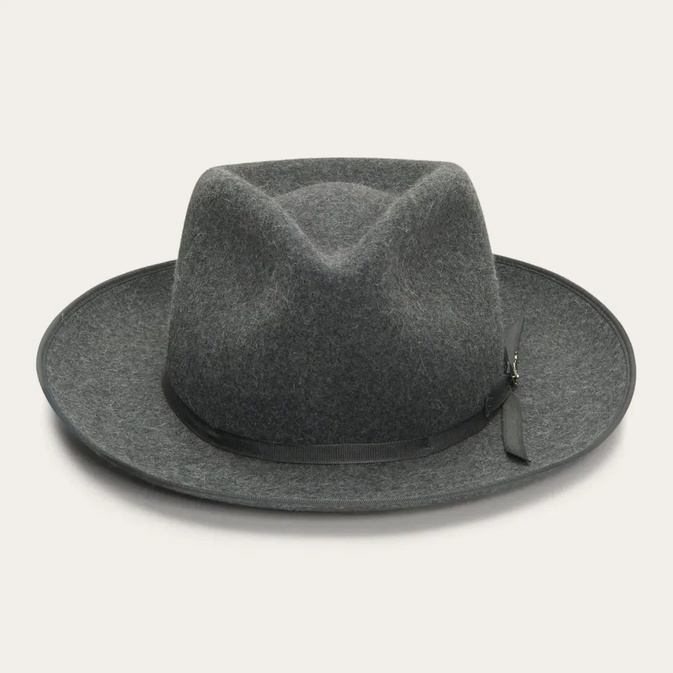 New Stetson The Ultralight Stratoliner Fedora Grey Mix
