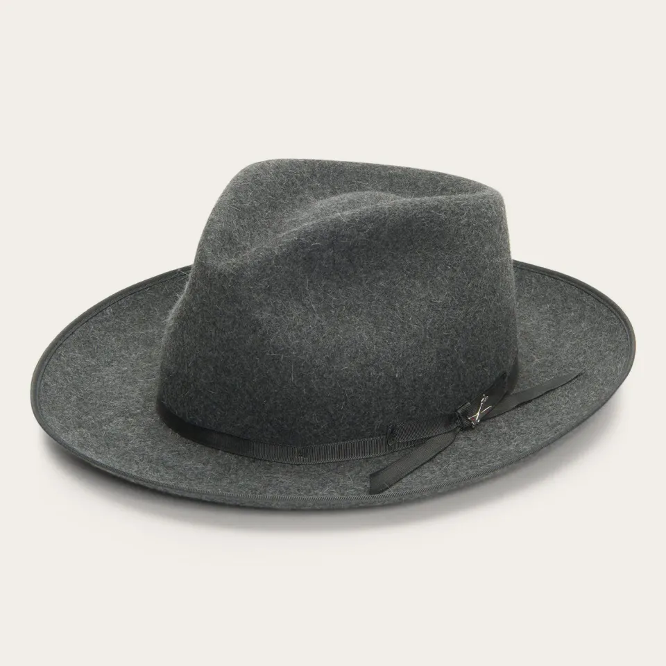 New Stetson The Ultralight Stratoliner Fedora Grey Mix