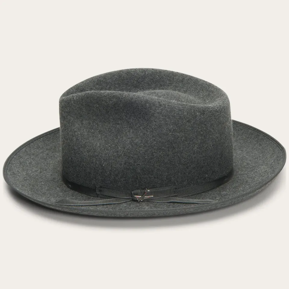 New Stetson The Ultralight Stratoliner Fedora Grey Mix
