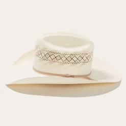 Clearance Stetson Thunder 10X Straw Cowboy Hat Ivory Gray