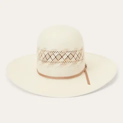 Outlet Stetson Thunder 10X Straw Cowboy Hat Ivory Gray