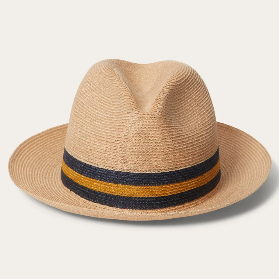 Discount Stetson Triad Straw Fedora Mustard