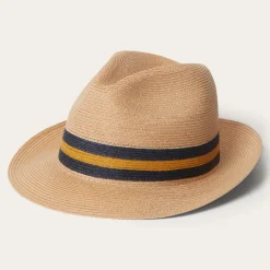 Discount Stetson Triad Straw Fedora Mustard