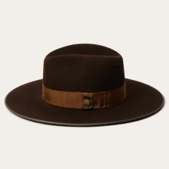 Outlet Stetson Tri-City Fedora Chocolate