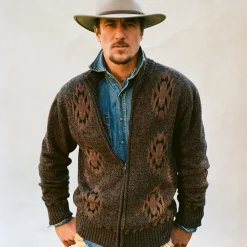 Clearance Stetson Vertical Aztec Cardigan Brown