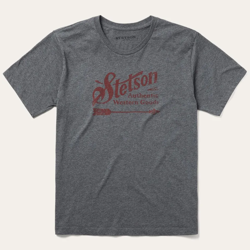 Discount Stetson Vintage Arrow Graphic Tee Grey