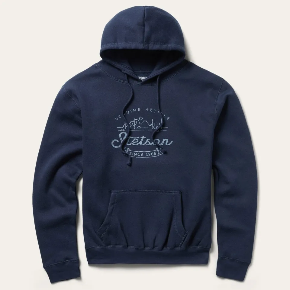 Discount Stetson Vintage Desert Hooded Sweatshirt Blue
