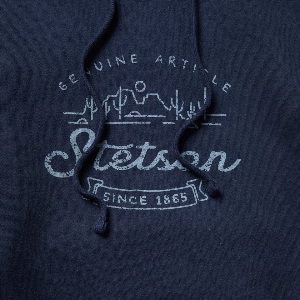 Discount Stetson Vintage Desert Hooded Sweatshirt Blue