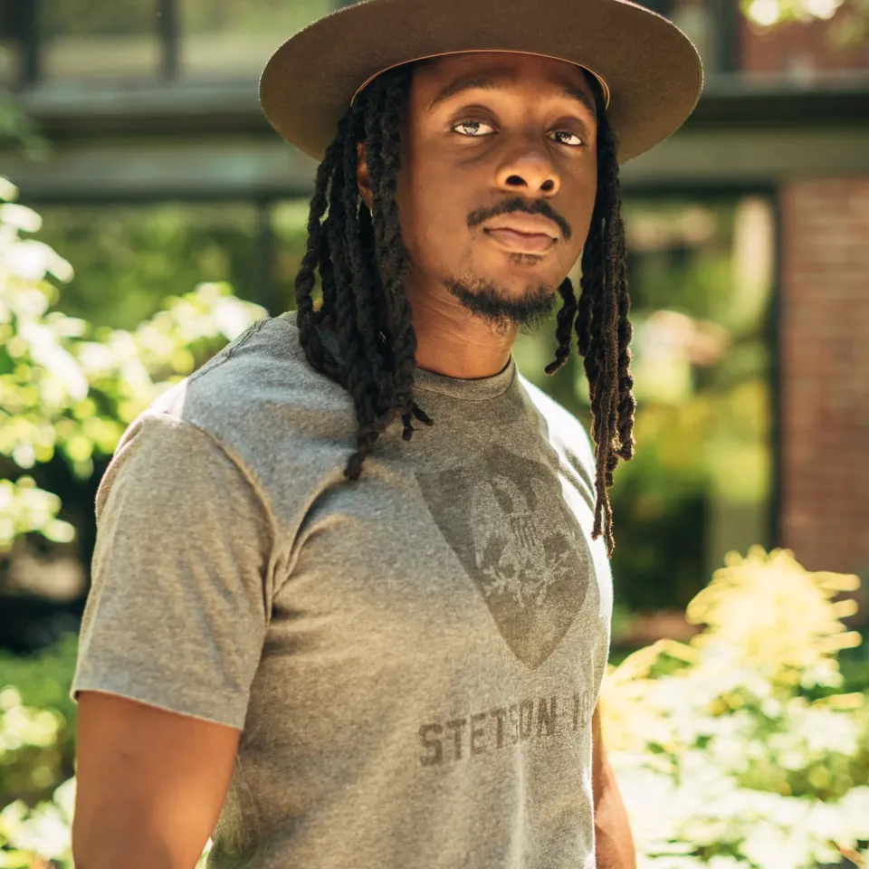 Stetson Vintage Eagle Graphic Tee Grey