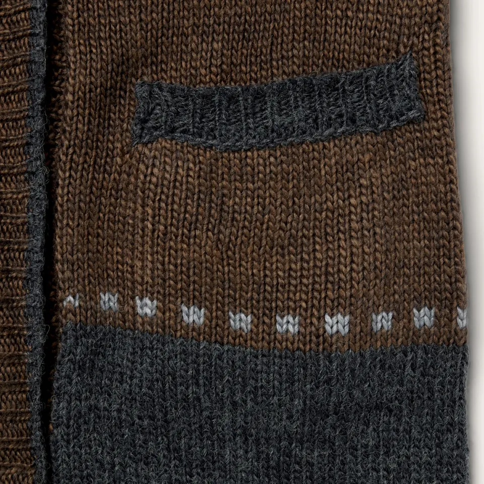 Hot Stetson Vintage Steer Head Cardigan Brown