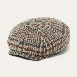 Sale Stetson Virgin Wool Hatteras Beige/Red/Herringbone