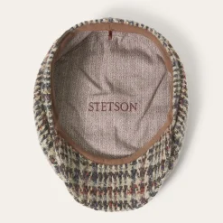 Sale Stetson Virgin Wool Hatteras Beige/Red/Herringbone