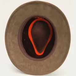 Sale Stetson Weathered Leather Safari Hat Brown