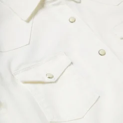 Hot Stetson Western Embroidered Denim Shirt White