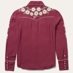 Sale Stetson Classic Western Snap Blouse Wine