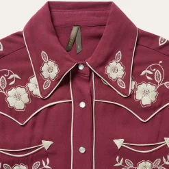 Online Stetson Classic Western Snap Blouse Wine