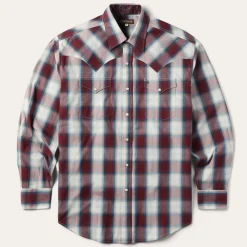 Clearance Stetson Plaid Shirt Wine