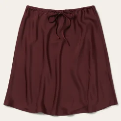 Clearance Stetson Wine Satin Skirt Red