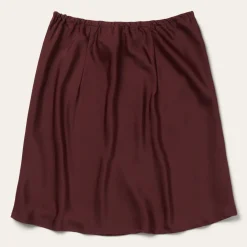 Clearance Stetson Wine Satin Skirt Red