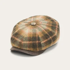 Best Stetson Wool Check Hatteras Blue/Grey Check
