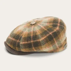 Best Stetson Wool Check Hatteras Blue/Grey Check