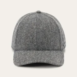 Sale Stetson Wool Herringbone Baseball Cap Anthra Melange Herringbone