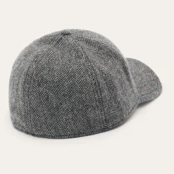 Discount Stetson Wool Herringbone Baseball Cap Anthra Melange Herringbone