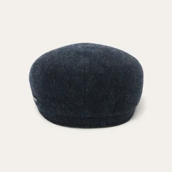 Outlet Stetson Wool Herringbone Driver Cap Dark Navy Herringbone