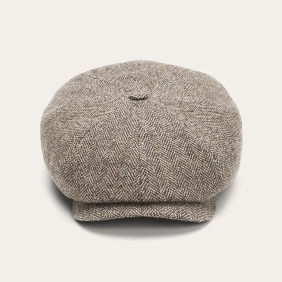 Hot Stetson Wool Herringbone Hatteras Grey Herringbone